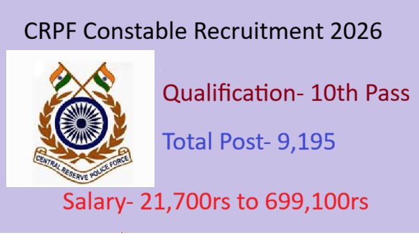 CRPF Constable Recruitment Recruitment 2026 For 9195 Posts, CRPF Constable Recruitment 2026, CRPF Constable Recruitment Syllabus, CRPF Constable Recruitment 2026 in Hindi, CRPF Constable Tradesmen Recruitment 2026, CRPF Constable Tradesmen Recruitment 2026 in Hindi,